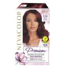Крем краска для волос Nevacolor Premium стойкая 5.66 Рубиново-красный