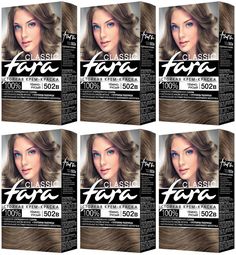 Краска для волос Fara Classic темно-русый 502в, 6шт