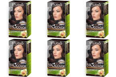 Краска для волос Studio Professional Essem Hair горячий шоколад 3.4 15мл 6шт