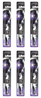 Зубная щетка Silcamed Black Star средняя жесткость 6 шт