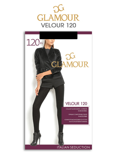 Колготки женские Glamour Velour 120 черные 3 (M)