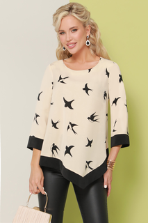 Блуза женская DSTrend 274 бежевая 44 RU