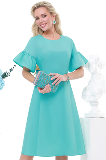 Платье женское DSTrend Неотразимая зеленое 54 RU