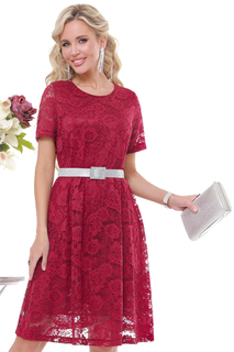 Платье женское DSTrend Пространство чудес красное 48 RU