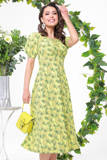Платье женское DSTrend Триумф лета желтое 50 RU