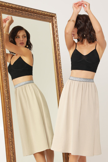 Юбка женская DSTrend Уникальный момент бежевая 56 RU