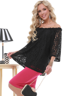 Блуза женская DSTrend 124 черная 52 RU