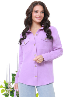 Рубашка женская DSTrend Эффектный вариант фиолетовая 46 RU