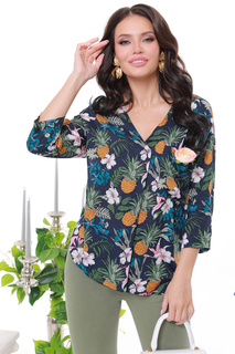 Блуза женская DSTrend Кэтрин синяя 54 RU