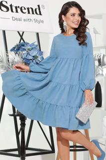 Платье женское DSTrend Модная фантазия серое 50 RU