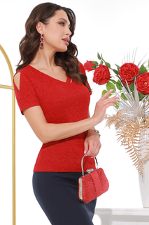 Пуловер женский DSTrend Мелинда красный 48 RU