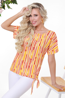 Блуза женская DSTrend Лиззи оранжевая 46 RU