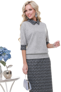 Костюм женский DSTrend Уникальная композиция серый 52 RU