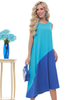 Платье женское DSTrend 135 синее 44 RU