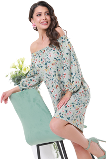 Платье женское DSTrend 114 зеленое 50 RU