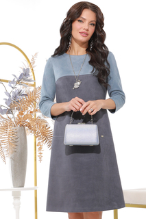 Платье женское DSTrend Модные веяния серое 54 RU