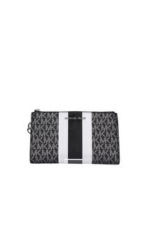 Кошелек женский Michael Kors 34F2SJ6W4V, черно-серый