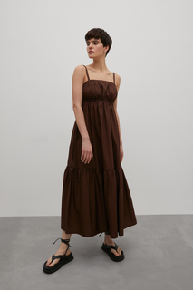 Сарафан женский Finn Flare FSD11003 коричневый M