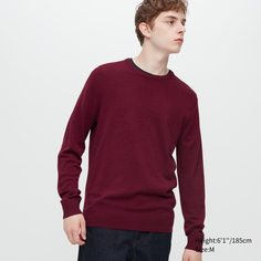 Джемпер мужской UNIQLO 450535COL18 красный L (доставка из-за рубежа)