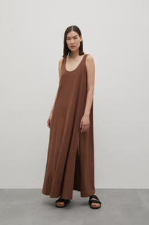 Сарафан женский Finn Flare FSD11078 коричневый L