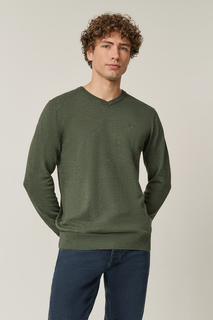 Пуловер мужской Baon B631201 зеленый 3XL