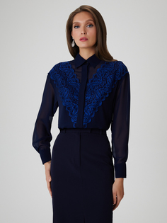 Блуза женская Арт-Деко R-1374 синяя 50 RU