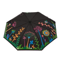 Зонт женский Raindrops RDH-733817 черный/растения