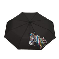 Зонт женский Raindrops RDH-733817 черный/зебра