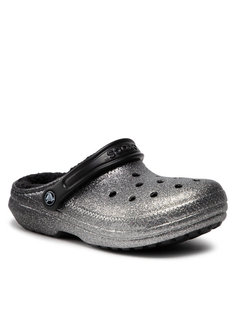 Сабо Classic Glitter Lined Clog 205842 Crocs серебристый 37,5 EU