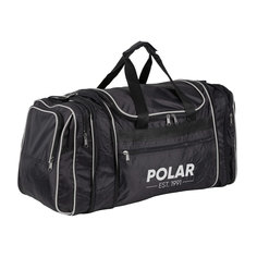 Дорожная сумка унисекс Polar 6073с черная с белым 39 x37 x 26 см