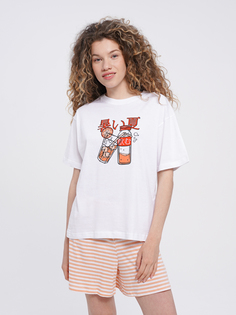 Пижама женская ТВОЕ 98088 белая XL