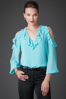 Блуза женская Арт-Деко R-1300 бирюзовая 44 RU