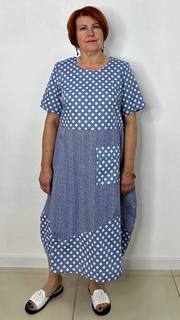 Платье женское Fashion 211 голубое 52 RU