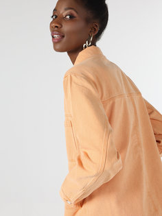 Джинсовая куртка женская Colins CL1064415_Q1.V1 оранжевая XS