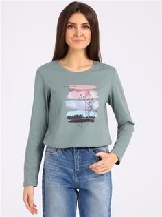 Лонгслив женский Апрель 1ЖДЛД4113001 зеленый 100-164