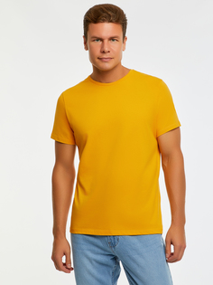 Футболка мужская oodji 5B621002M желтая 2XL