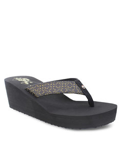 Вьетнамки женские U.S. POLO Assn. Chany CHANY004 PRINT черные 36 EU