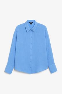 Рубашка женская Monki 1177647002 синяя XL (доставка из-за рубежа)