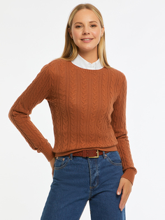 Джемпер женский oodji 73807617-1B коричневый 2XL