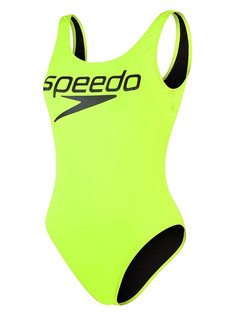 Купальник слитный женский Speedo Deep U-Bk Hi Leg 1Pc Pt Af желтый 38