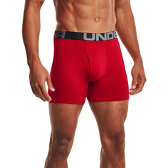 Комплект трусов мужских Under Armour UA Charged Cotton 6in 3 Pack красных XL