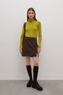 Юбка женская Finn Flare FAD110236 коричневая XS