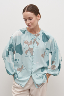 Блуза женская Finn Flare FAD110169 разноцветная XL