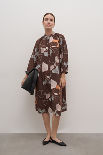 Платье женское Finn Flare FAD110260 коричневое M