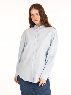 Рубашка женская Colins CL1065662_Q1.V1 голубая L