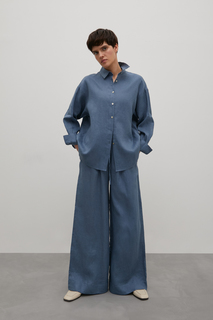 Брюки женские Finn Flare FSD110140 синие XL