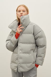 Пуховик женский Finn Flare FAD110102 серый XS