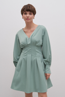 Платье женское Finn Flare FAD110152 зеленое M