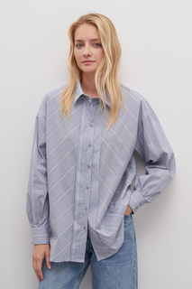 Рубашка женская Finn Flare FAD110171 серая XL
