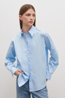 Рубашка женская Finn Flare FAD110219 голубая XL